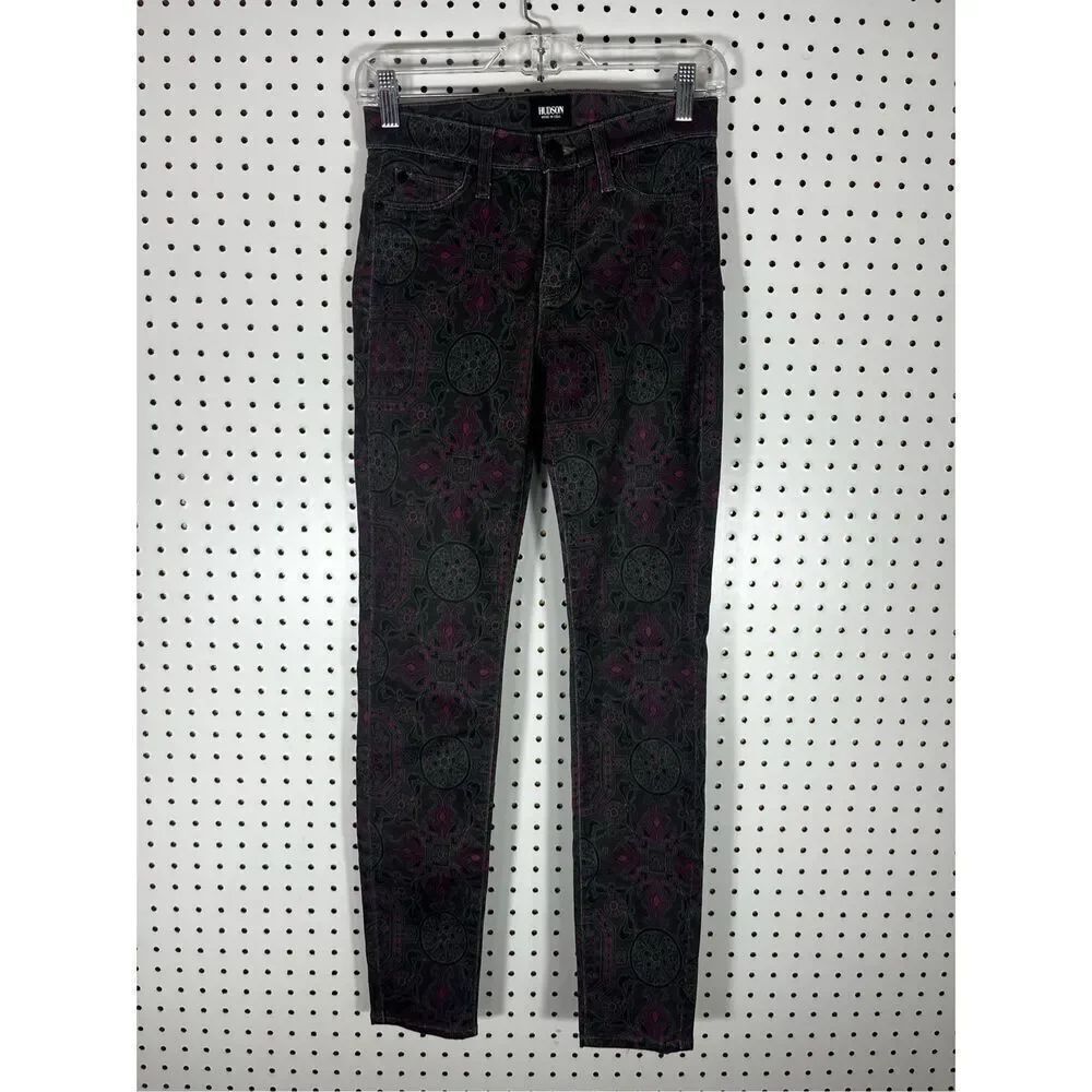 Hudson Nico high rise printed jeans size 25